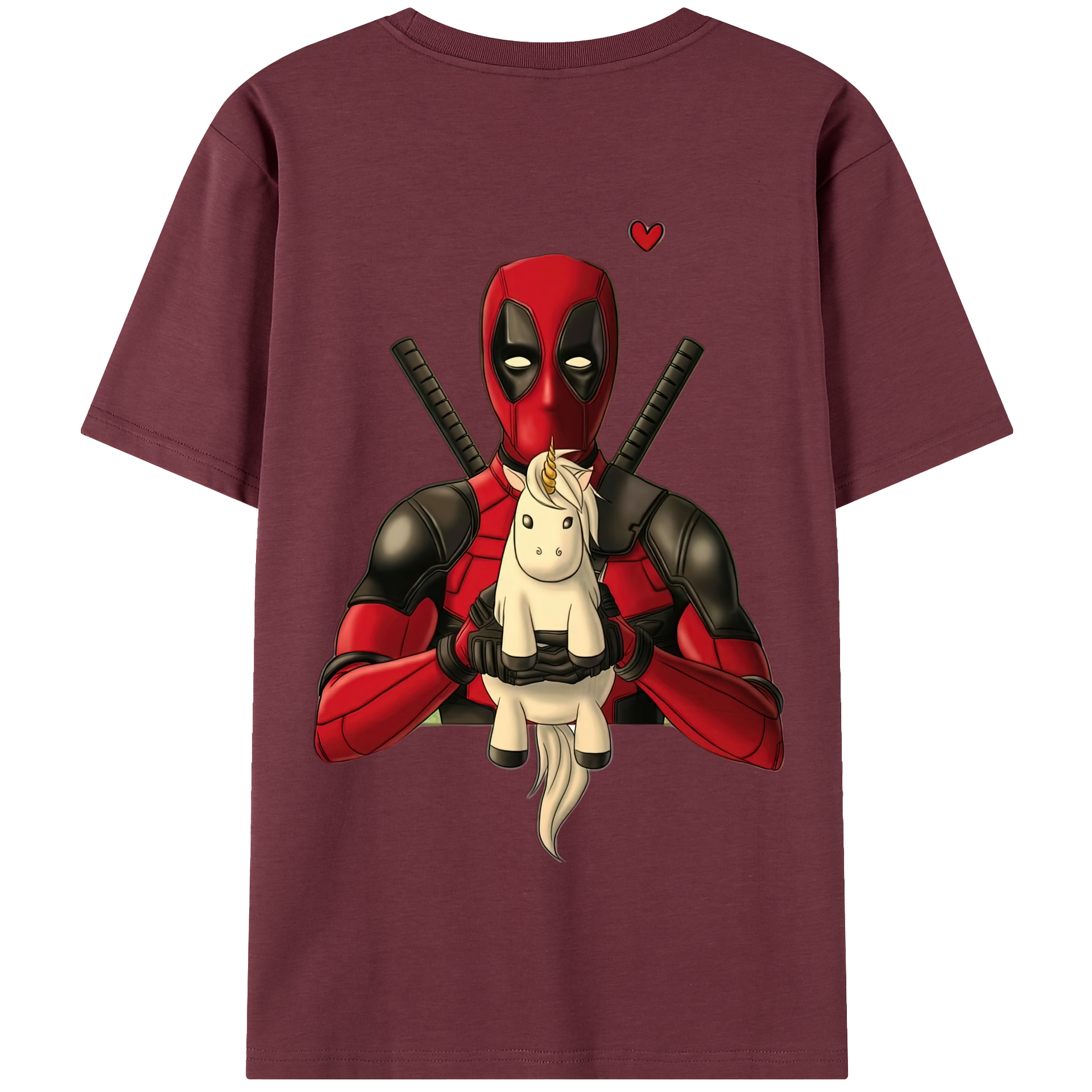 （画像用） Deadpool デッドプール 綿100％半袖Tシャツ（背面プリント）